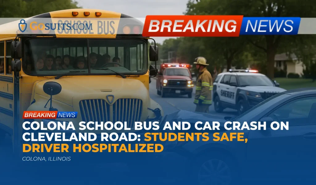 Colona school bus and car crash on Cleveland Road: Students safe, driver hospitalized