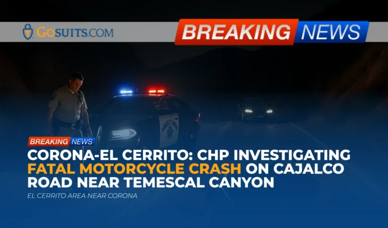 Corona-El Cerrito: CHP Investigating Fatal Motorcycle Crash on Cajalco Road Near Temescal Canyon