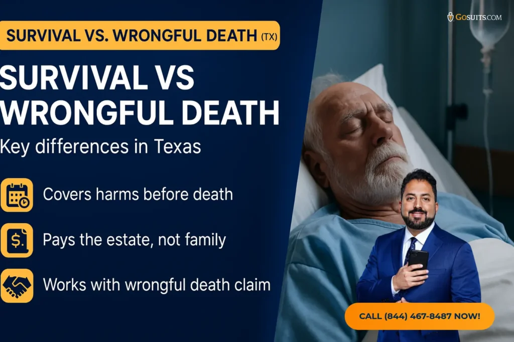 Dallas Survival Action Pain & Suffering Damages | GoSuits Infographic