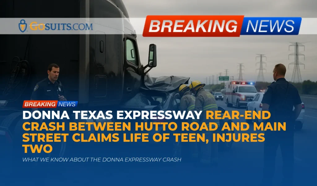 Donna Texas expressway rear-end crash between Hutto Road and Main Street claims life of teen, injures two