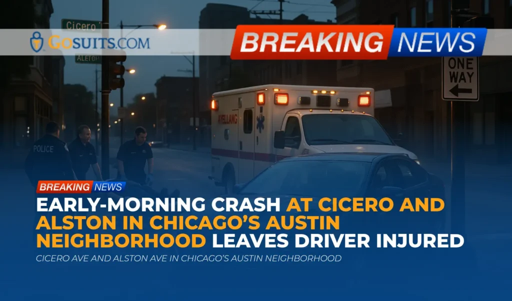 Early-Morning Crash at Cicero and Alston in Chicago’s Austin Neighborhood Leaves Driver Injured