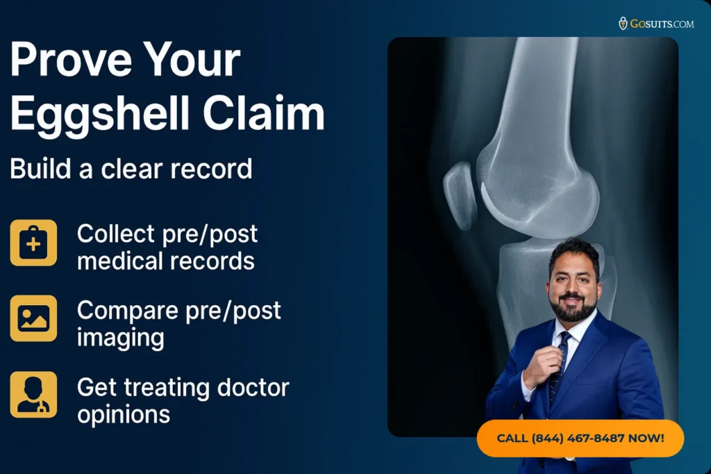 Eggshell Skull Doctrine in California | GoSuits Injury Law Infographic