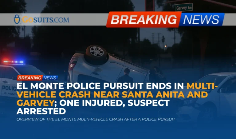 El Monte Police Pursuit Ends in Multi-Vehicle Crash Near Santa Anita and Garvey; One Injured, Suspect Arrested