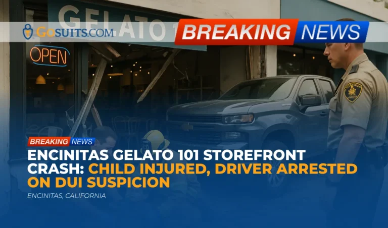 Encinitas Gelato 101 Storefront Crash: Child Injured, Driver Arrested on DUI Suspicion