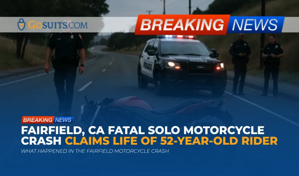 Fairfield, CA fatal solo motorcycle crash near Noonan and Cement Hill Road claims life of 52-year-old rider