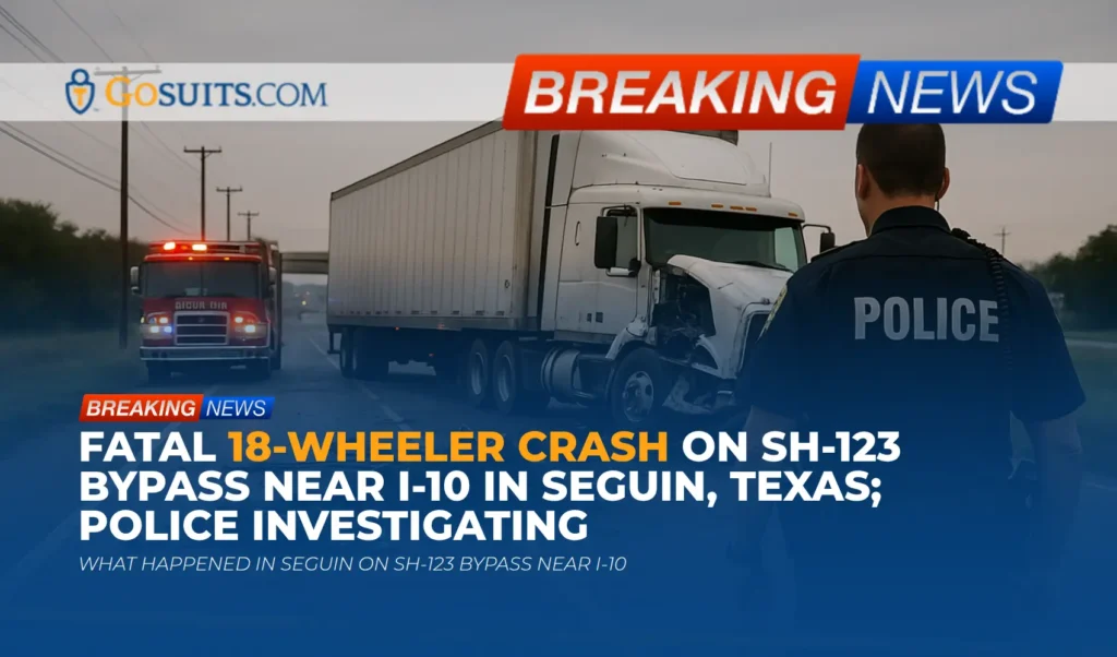 Fatal 18-Wheeler Crash on SH-123 Bypass Near I-10 in Seguin, Texas; Police Investigating