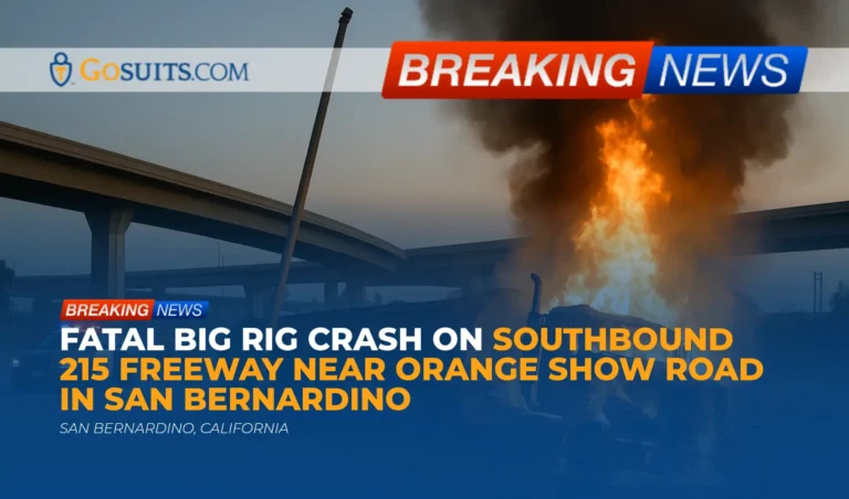 Fatal Big Rig Crash on Southbound 215 Freeway Near Orange Show Road in San Bernardino