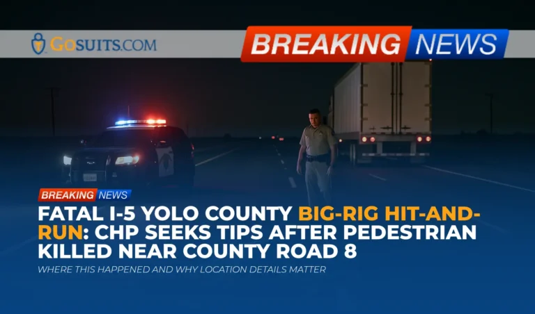 Fatal I-5 Yolo County Big-Rig Hit-and-Run: CHP Seeks Tips After Pedestrian Killed Near County Road 8