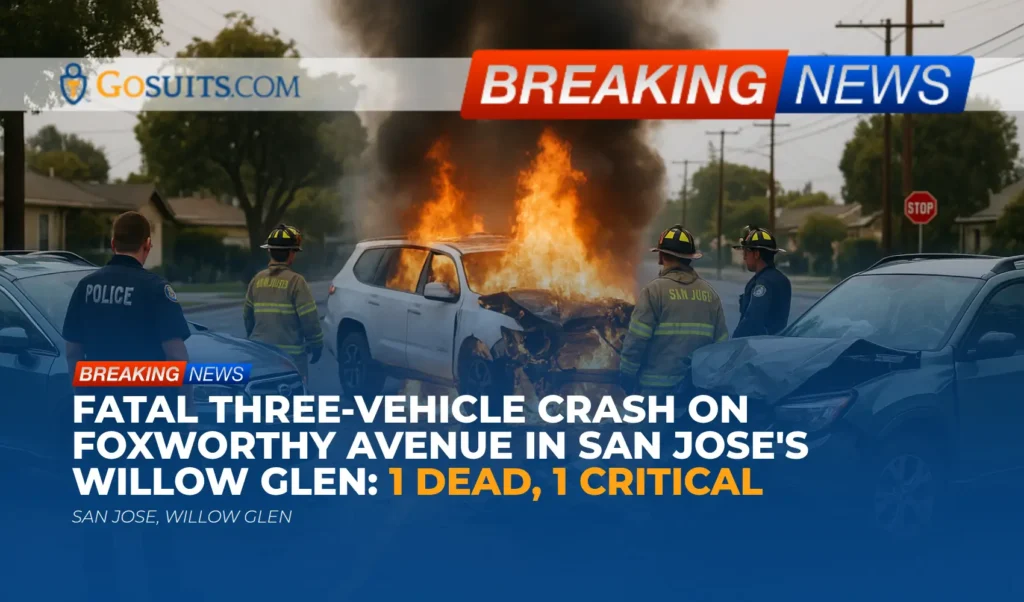 Fatal Three-Vehicle Crash on Foxworthy Avenue in San Jose's Willow Glen: 1 Dead, 1 Critical
