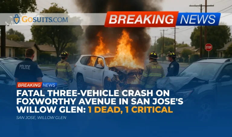 Fatal Three-Vehicle Crash on Foxworthy Avenue in San Jose's Willow Glen: 1 Dead, 1 Critical
