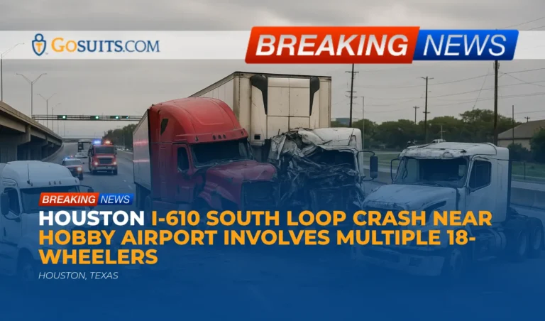 Houston I-610 South Loop Crash Near Hobby Airport Involves Multiple 18-Wheelers
