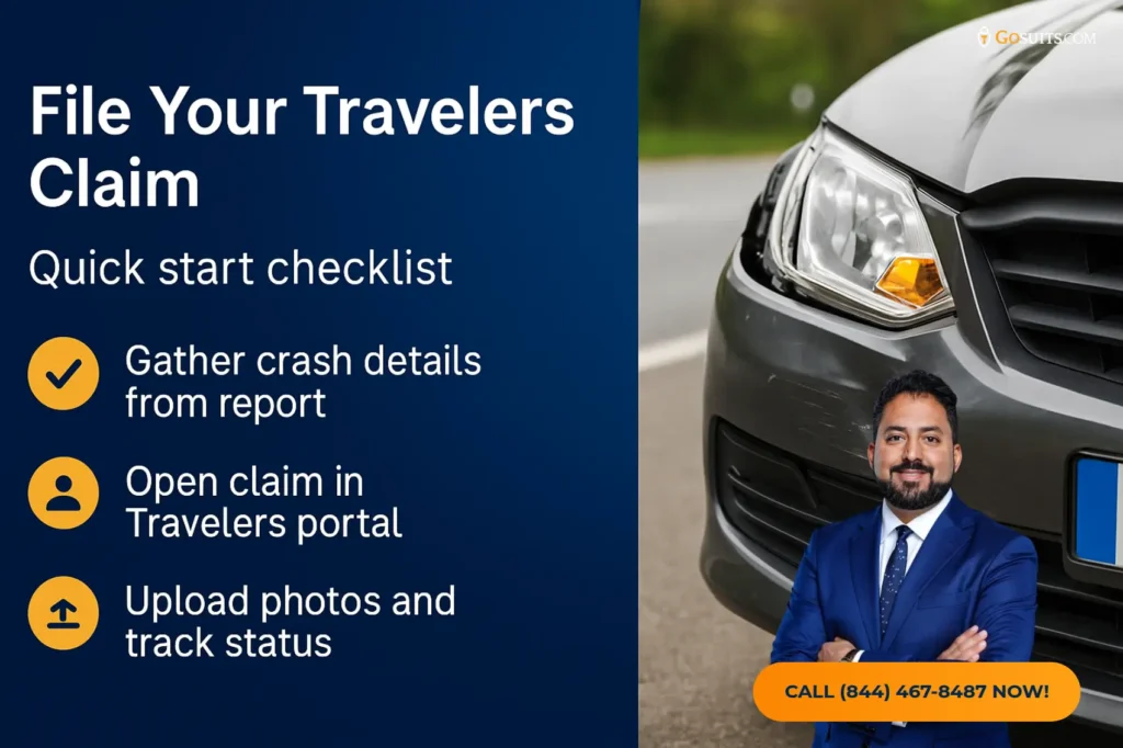 How to File a Travelers Accident Claim | GoSuits Infographic