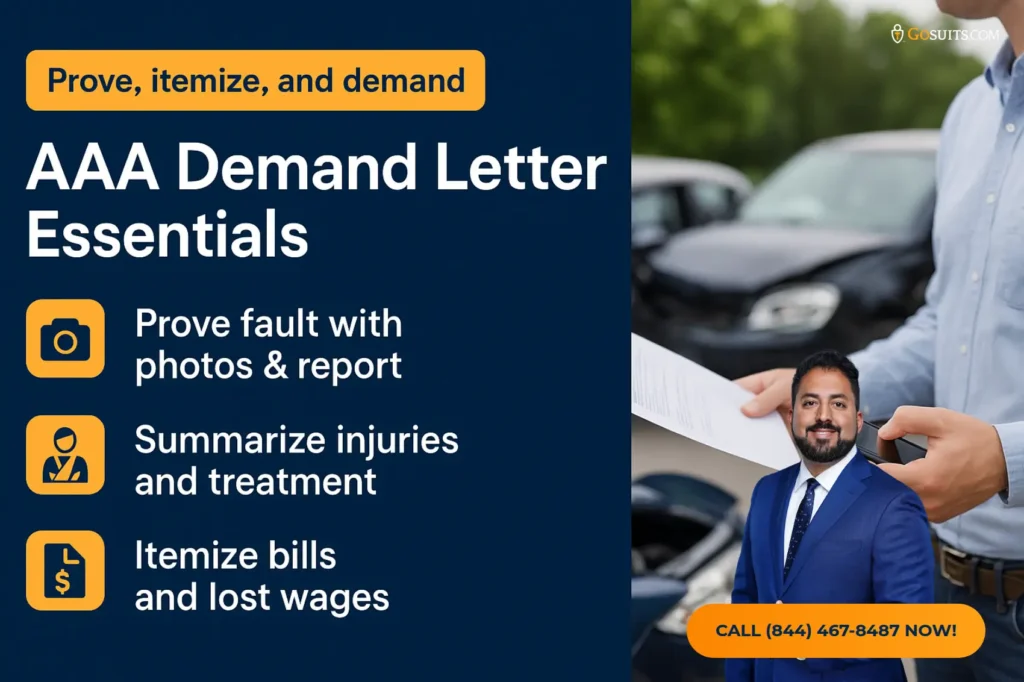 How to File an AAA Car Accident Claim | GoSuits Infographic