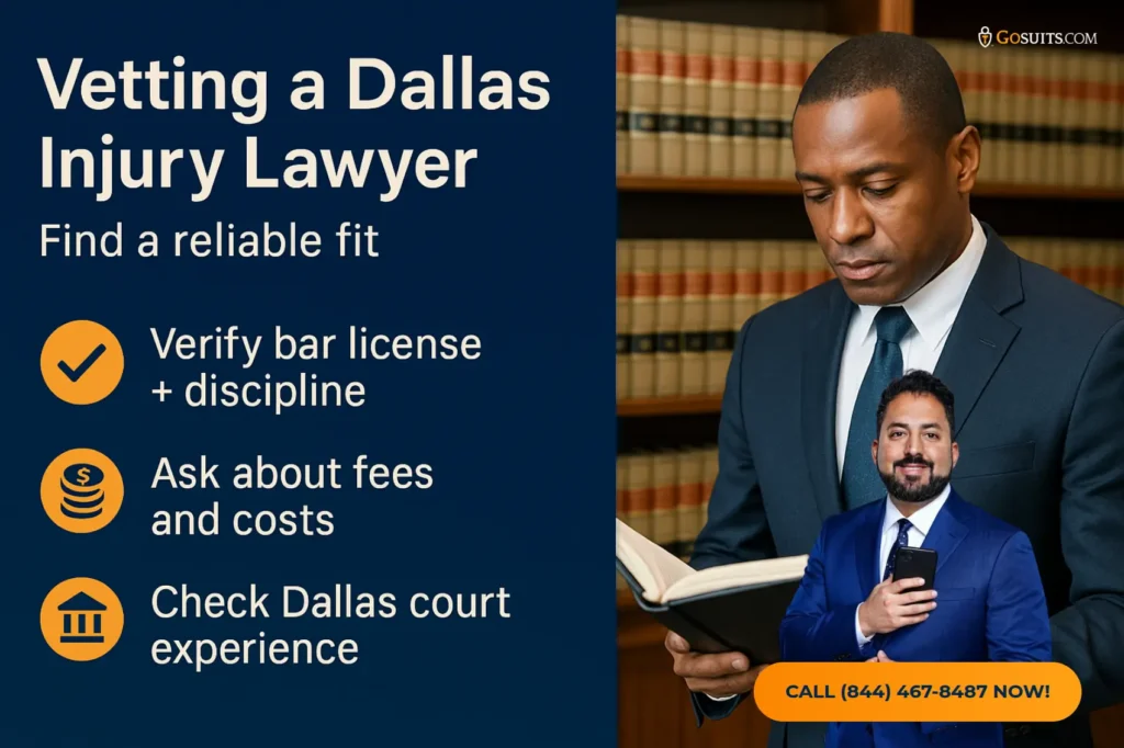 How to Find a Reliable Car Accident Lawyer in Dallas | GoSuits Infographic