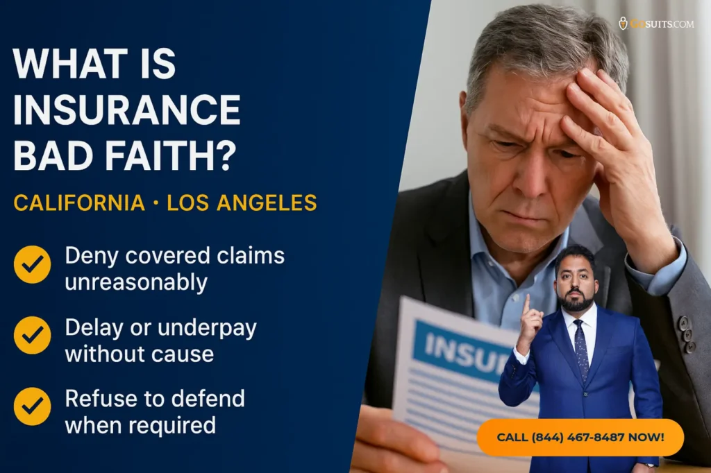 How to Prove a Bad Faith Insurance Claim in Los Angeles | GoSuits Infographic