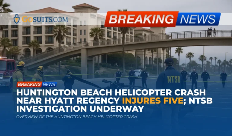 Huntington Beach Helicopter Crash Near Hyatt Regency Injures Five; NTSB Investigation Underway