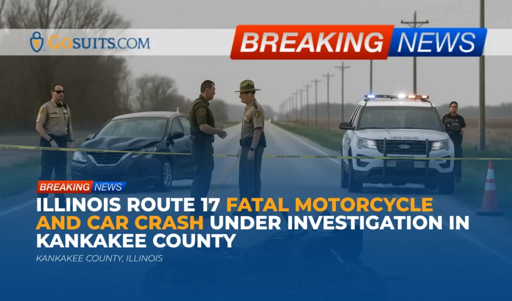 Illinois Route 17 fatal motorcycle and car crash under investigation in Kankakee County