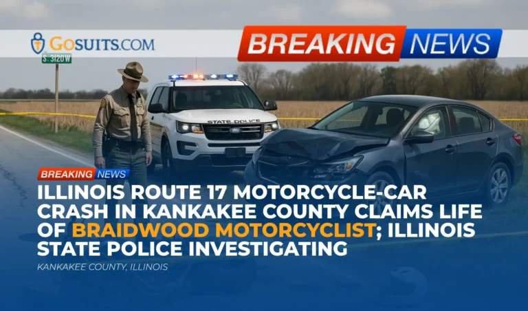 Illinois Route 17 Motorcycle-Car Crash in Kankakee County Claims Life of Braidwood Motorcyclist; Illinois State Police Investigating