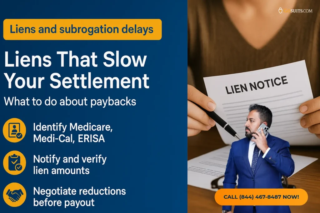 Injury Settlement Delayed in California? What to Do | GoSuits Infographic