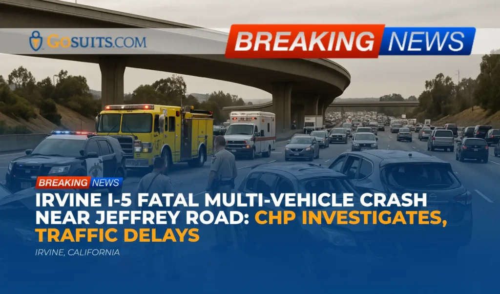 Irvine I-5 Fatal Multi-Vehicle Crash Near Jeffrey Road: CHP Investigates, Traffic Delays