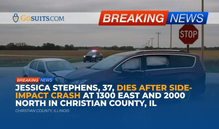 Jessica Stephens, 37, dies after side-impact crash at 1300 East and 2000 North in Christian County, IL