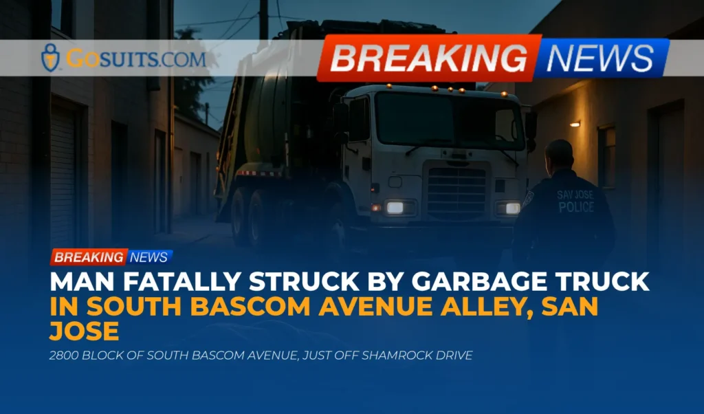 Man Fatally Struck by Garbage Truck in South Bascom Avenue Alley, San Jose