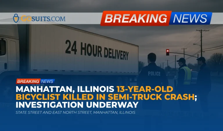 Manhattan, Illinois 13-Year-Old Bicyclist Killed in Semi-Truck Crash; Investigation Underway