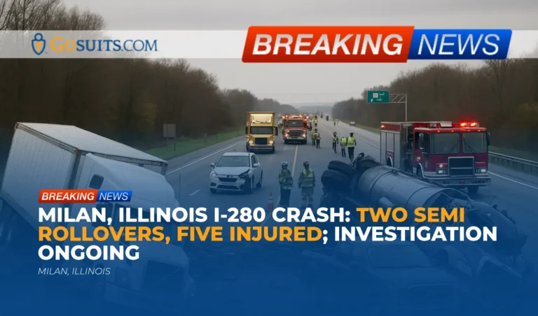 Milan, Illinois I-280 Crash: Two Semi Rollovers, Five Injured; Investigation Ongoing