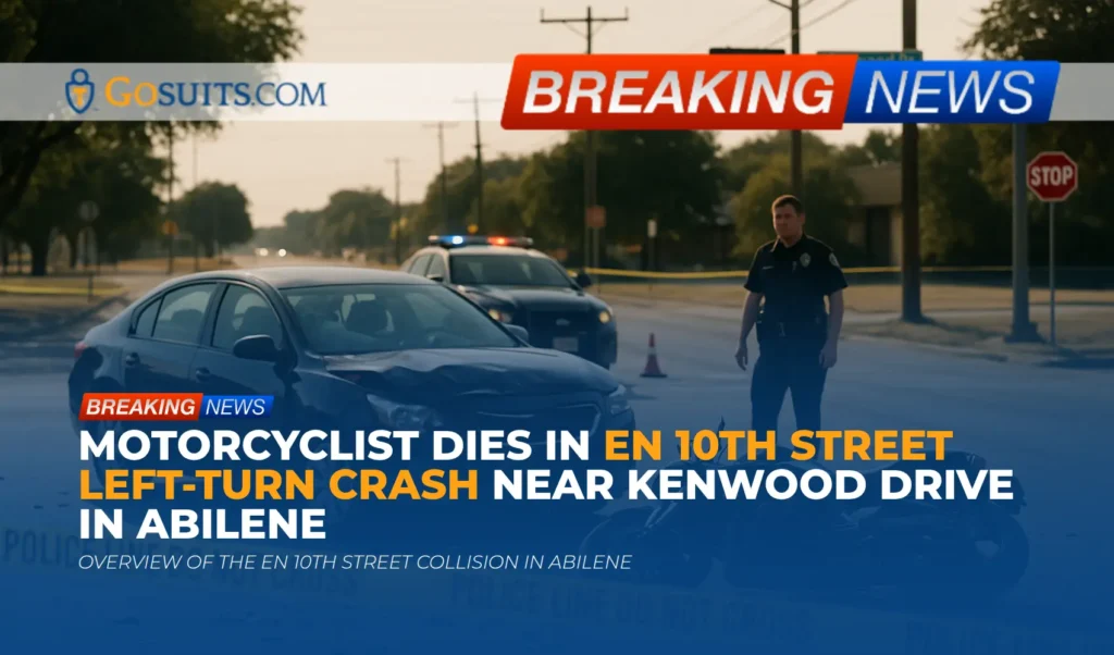 Motorcyclist Dies in EN 10th Street Left-Turn Crash Near Kenwood Drive in Abilene