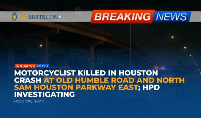 Motorcyclist Killed in Houston Crash at Old Humble Road and North Sam Houston Parkway East; HPD Investigating