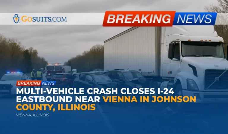 Multi-Vehicle Crash Closes I-24 Eastbound Near Vienna in Johnson County, Illinois