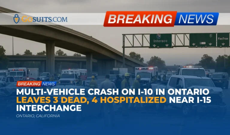 Multi-Vehicle Crash on I-10 in Ontario Leaves 3 Dead, 4 Hospitalized Near I-15 Interchange
