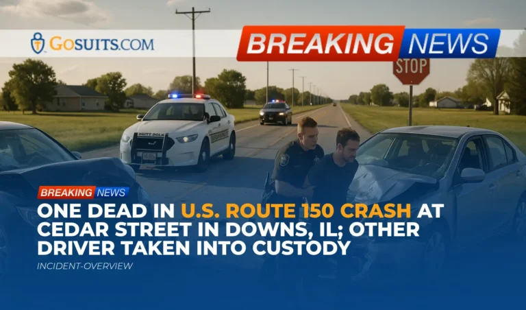 One Dead in U.S. Route 150 Crash at Cedar Street in Downs, IL; Other Driver Taken Into Custody
