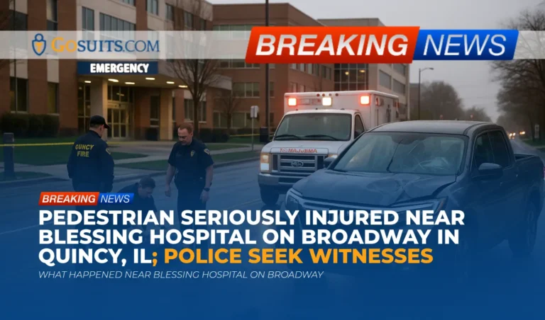 Pedestrian Seriously Injured Near Blessing Hospital on Broadway in Quincy, IL; Police Seek Witnesses