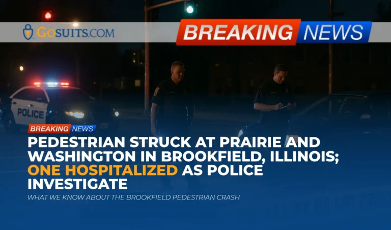 Pedestrian Struck at Prairie and Washington in Brookfield, Illinois; One Hospitalized as Police Investigate