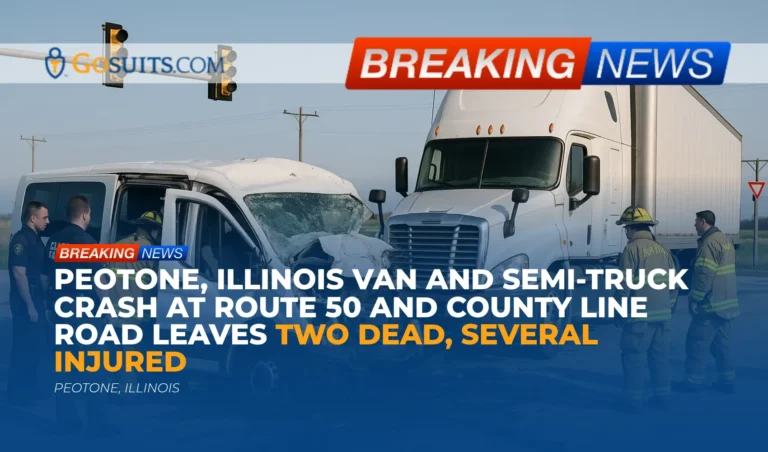 Peotone, Illinois Van and Semi-Truck Crash at Route 50 and County Line Road Leaves Two Dead, Several Injured