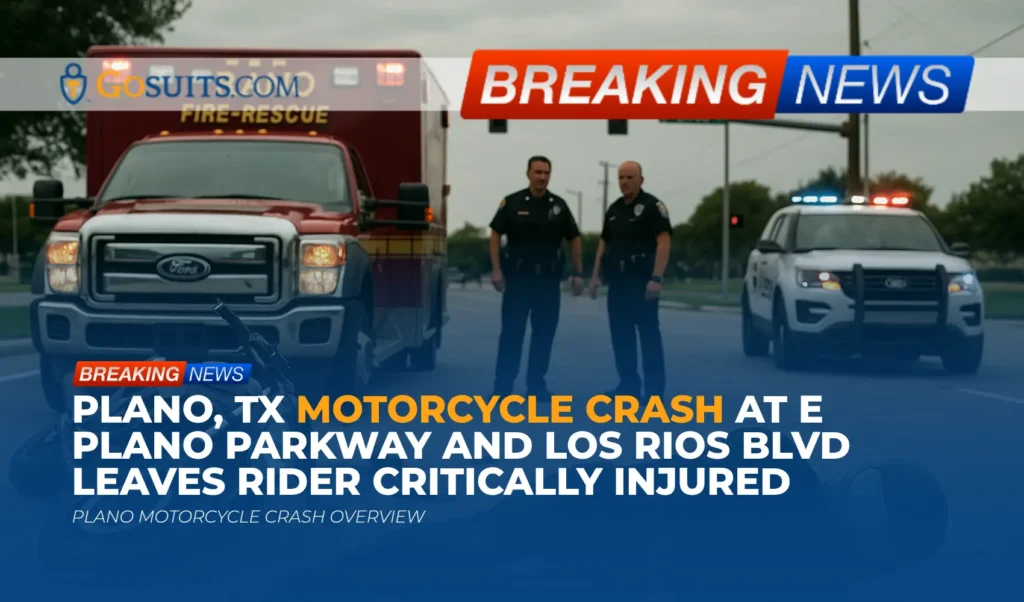 Plano, TX Motorcycle Crash at E Plano Parkway and Los Rios Blvd Leaves Rider Critically Injured