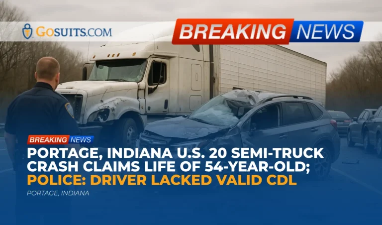 Portage, Indiana U.S. 20 Semi-Truck Crash Claims Life of 54-Year-Old; Police: Driver Lacked Valid CDL