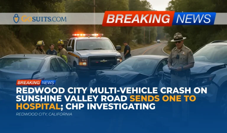 Redwood City Multi-Vehicle Crash on Sunshine Valley Road Sends One to Hospital; CHP Investigating