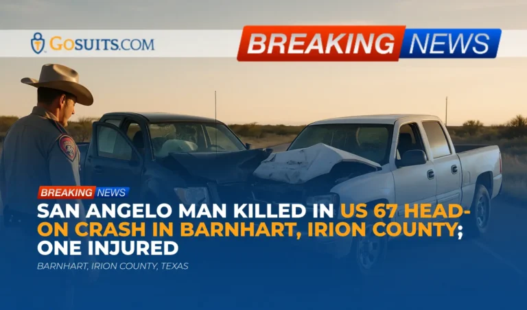 San Angelo Man Killed in US 67 Head-On Crash in Barnhart, Irion County; One Injured