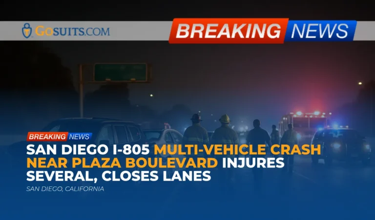 San Diego I-805 Multi-Vehicle Crash Near Plaza Boulevard Injures Several, Closes Lanes
