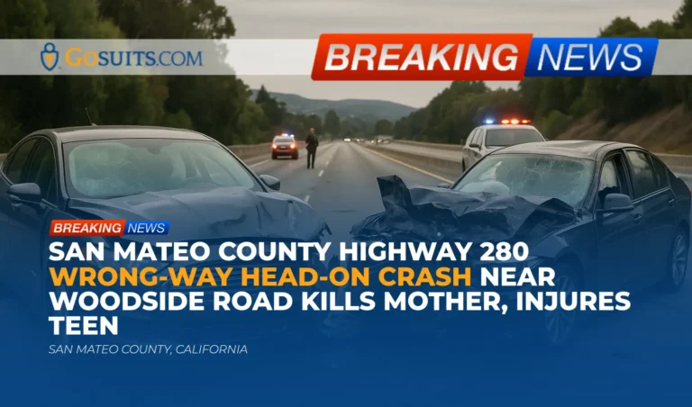 San Mateo County Highway 280 wrong-way head-on crash near Woodside Road kills mother, injures teen