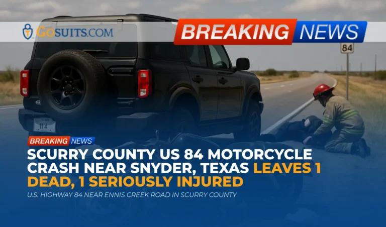 Scurry County US 84 Motorcycle Crash Near Snyder, Texas Leaves 1 Dead, 1 Seriously Injured