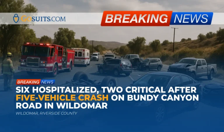 Six Hospitalized, Two Critical After Five-Vehicle Crash on Bundy Canyon Road in Wildomar