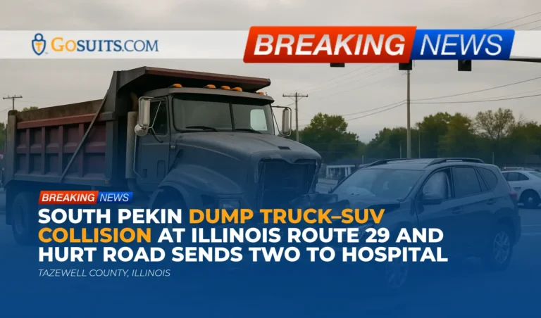 South Pekin Dump Truck–SUV Collision at Illinois Route 29 and Hurt Road Sends Two to Hospital