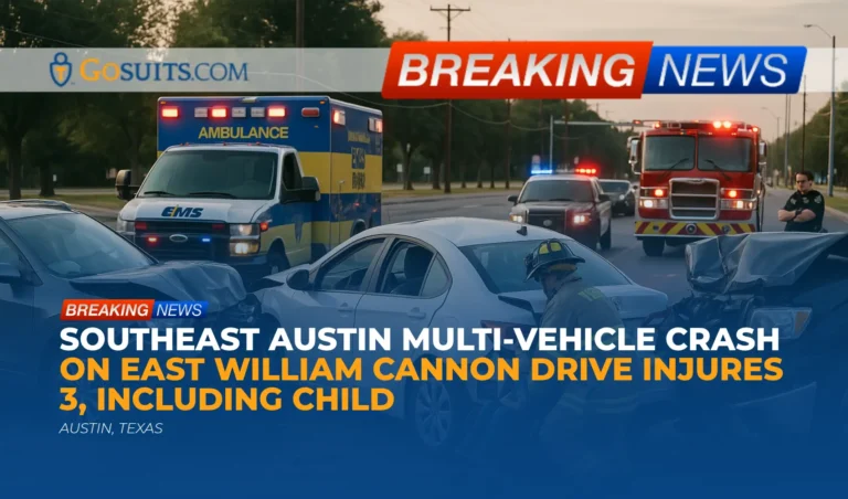 Southeast Austin Multi-Vehicle Crash on East William Cannon Drive Injures 3, Including Child