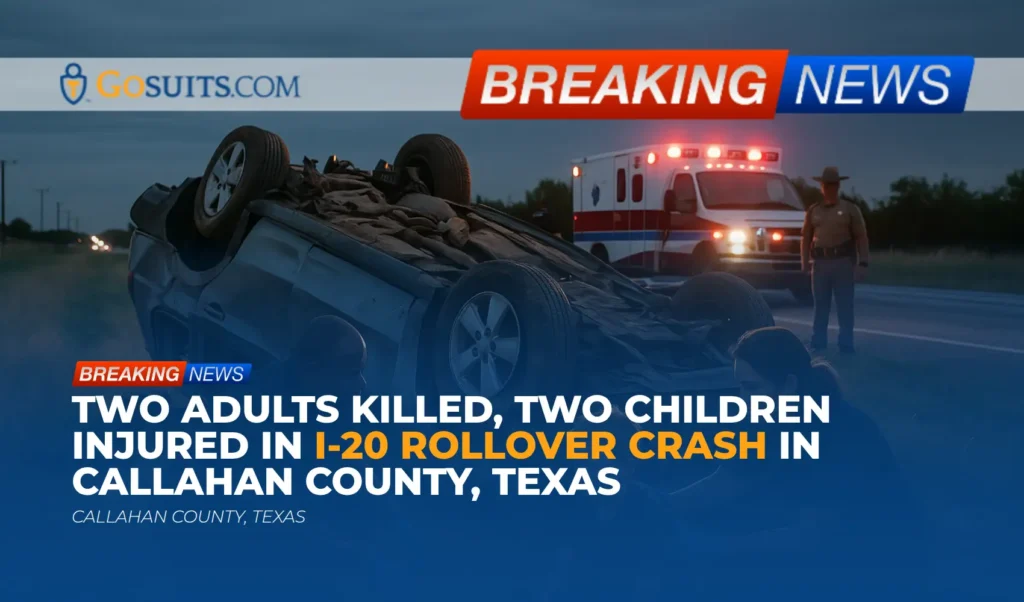 Two Adults Killed, Two Children Injured in I-20 Rollover Crash in Callahan County, Texas