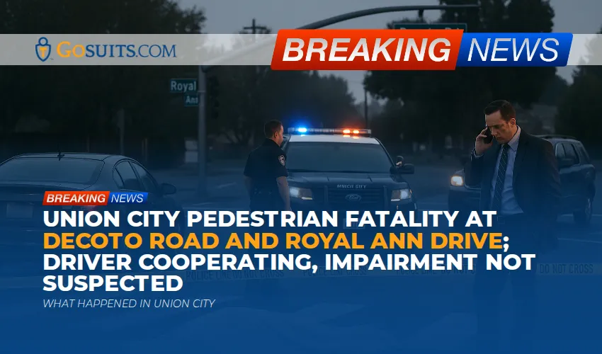 Union City Pedestrian Fatality at Decoto Road and Royal Ann Drive; Driver Cooperating, Impairment Not Suspected