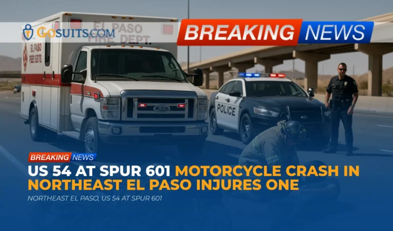 US 54 at Spur 601 Motorcycle Crash in Northeast El Paso Injures One
