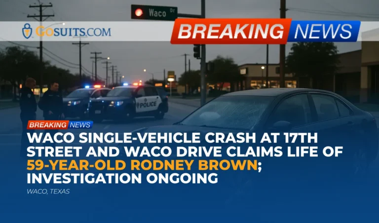 Waco Single-Vehicle Crash at 17th Street and Waco Drive Claims Life of 59-Year-Old Rodney Brown; Investigation Ongoing